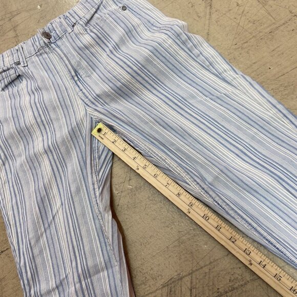 American Eagle Womens Jeans Size 6 28x27 Mom Jeans Stripe Blue White - Picture 5 of 13